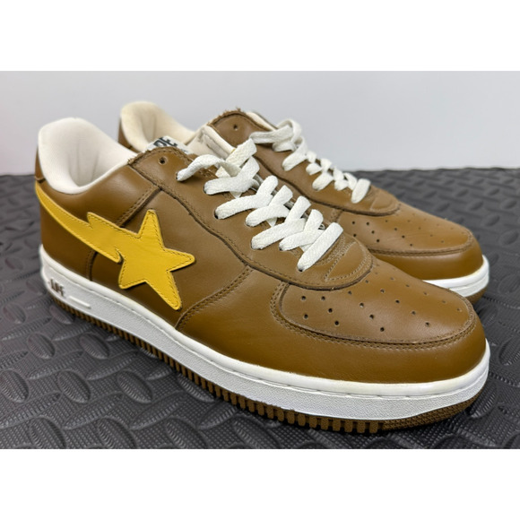 A Bathing Ape FS-001 Light Brown DJ AM Owned Shoes Size 12 Bape STA - Picture 1 of 12